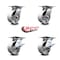 Service Caster 5 Inch Semi Steel Swivel Caster Set with Roller Bearings 2 Brakes SCC-35S520-SSR-2-SLB-2 - alternate 5